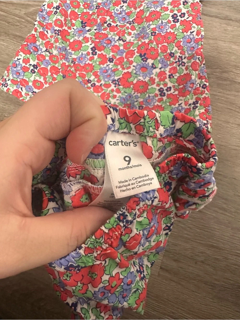 Carter's Red Floral Top with Matching Bloomers